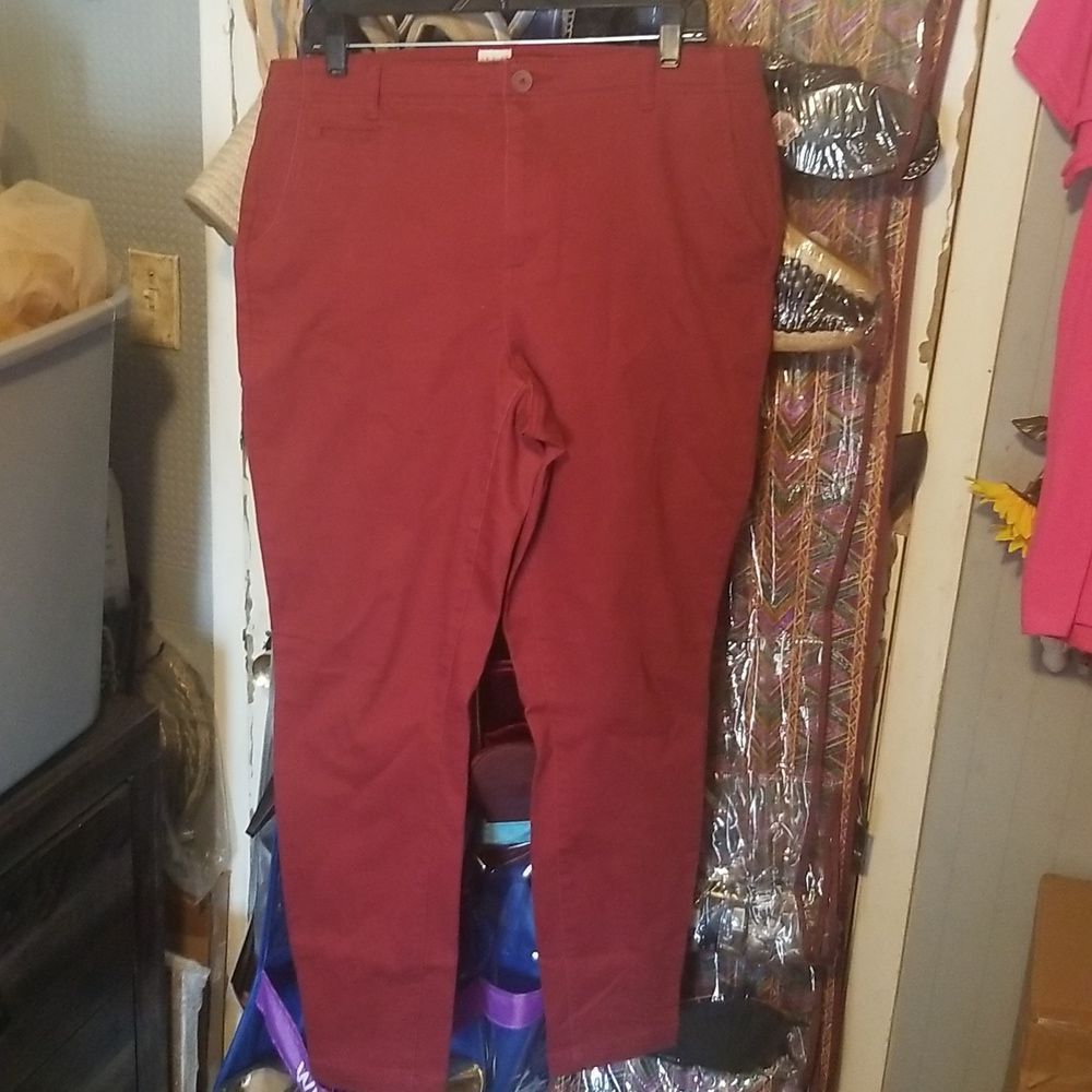 A New Day Low Start Rusty Wine Stretch Pants Sz. 16 EUC